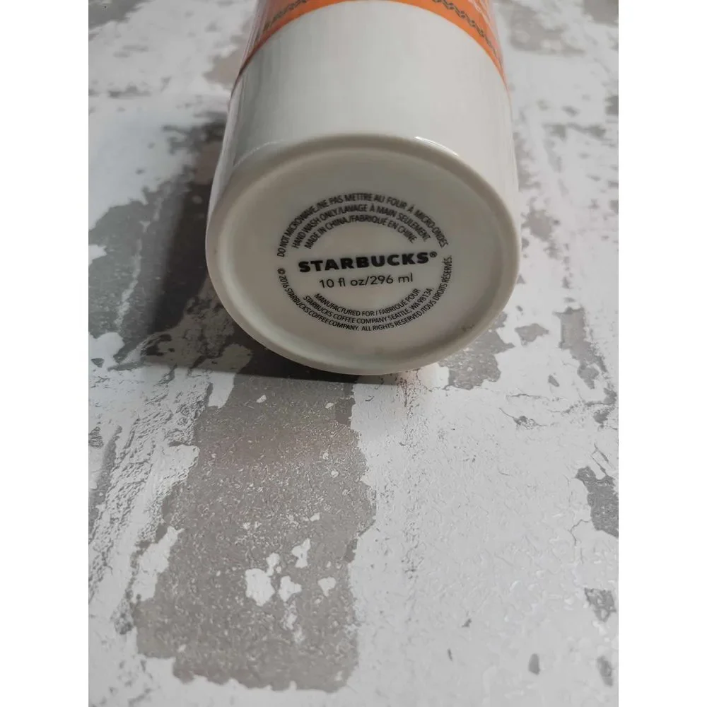 3084 Starbucks Team PSL (Pumpkin Spice Latte) Ceramic Tumbler 2016 10oz‎
